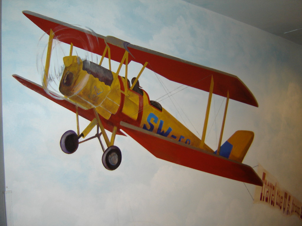  Airplane on Wall Mural at Doernbecker Children's Hospital