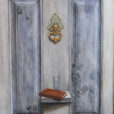 Book and Wood Panel